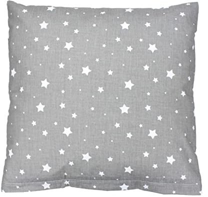TupTam Kissenbezug Gemustert Bunte Kissenhüllen Dekokissen für Baby und Kinderzimmer, Farbe: Sterne Grau, Größe: 40 x 40 cm