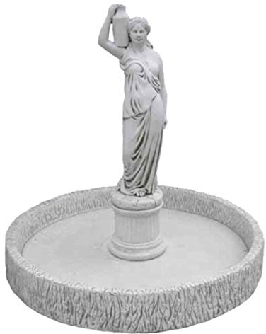Wohn-Guide Design antique Fontaine de jardin en pierre ronde Fontaine Pichet Frau Frau mit Pichet Bac Fontaine de jardin Fontaine 278 kg