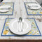 CREARREDA Platzsets Americana Lemon, 4er Set Frühstücksbrettchen aus PVC, 48x33 cm, rutschfest, waschbar, schmutzabweisend, hitzebeständig, Made in Italy