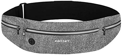 HAISSKY Ceinture de Course, Ceinture Sport Sacs Bananes de Sport Réglable Etanche Running Belt pour Homme Femme Support de téléphone, Convient pour Gym, Jogging, Escalade, Fitness, Randonnée
