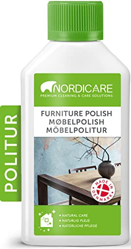 Nordicare 250ml Möbelpolitur, Pflege für Holz zur Holzmöbelpflege, Möbel Politur für vielfältige Holzmöbel, Holzpolitur, Holz Pflegeöl, Möbelöl