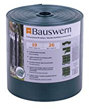 Bauswern Premium 700g PP Sichtschutzstreifen für Doppelstabmatten (Sichtschutz für Zaun, Mattenzaun) - Wetterfest, Wartungsfrei, Leichte Montage - 700g/m² mit 26m Länge x 19cm Höhe RAL6005 (Grün)