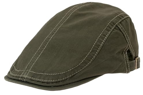 KeepSa herr vintage platt keps Gatsby murgröna irländsk tidningspojke hatt jakt cabbie-hatt justerbar bomull andningsbar toppig mössa basker sommarhattar, # K56 – militärgrön, 7-7 3/8