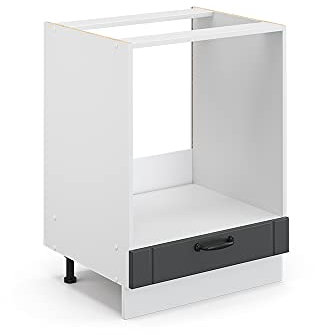Vicco Herdumbauschrank Fame-Line, Anthrazit/Weiß, 60 cm ohne Arbeitsplatte
