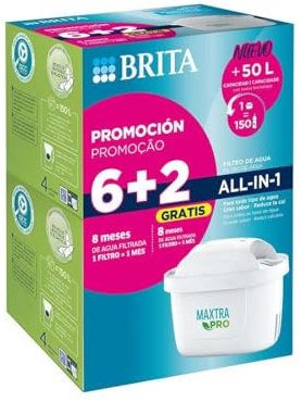 BRITA REPLACEMENT PITCHER MAXTRA PRO 6+2 150 LTS