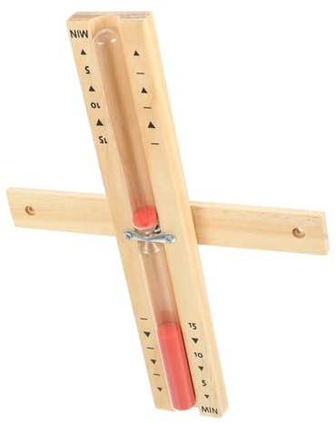 VALICLUD Timer in Vetro e Legno per Sauna Trasparente da Minuti Decorazione Elegante per Casa