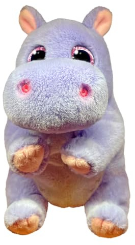 Ty Beanie Boos – Henrietta das Nilpferd mit großen und glitzernden rosa Augen, das Plüschtier mit großen glitzernden Augen – 15 cm – T37394