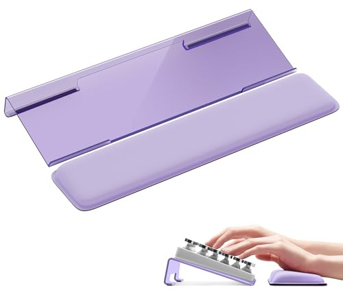 MOLMO Keyboard Stand and Wrist Rest Set, Ergonomic Keyboard Wrist Support with Memory Foam Padding, Comfortable Typing for Home Office Computer Accessories, Purple