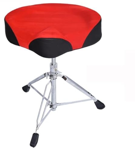 trumstol, Trumpall med sadelform, höjdjustering 45-68 cm, vadderad sits och fällbara ben(E,Suede)