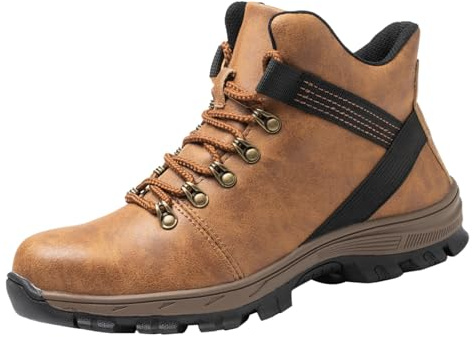 Scarpe antinfortunistiche da uomo per esterni, impermeabili, antiscivolo, per attività all'aperto, impermeabili, invernali, da lavoro, Safty, con punta in acciaio, anti-smashing, stivali di sicurezza