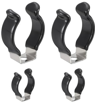 QUARKZMAN 4Pcs Supporti A U Per Tubi T8 Per Tubi LED Da 20mm 25/32 Nero