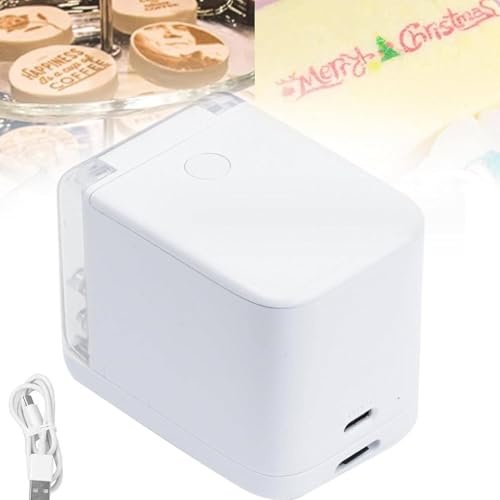 Impresora de alimentos de mano para cocinar tú mismo, mini impresora artística de café con leche, bolígrafo portátil de impresión de grado alimenticio para pan y creaciones gourmet