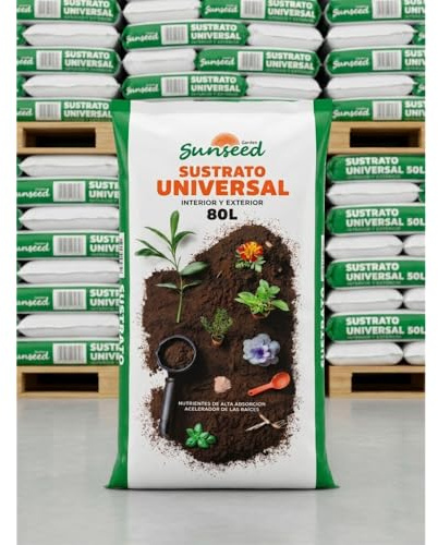 Sustrato Universal para Plantas de Interior y Exterior - Sunseed | 80 litros