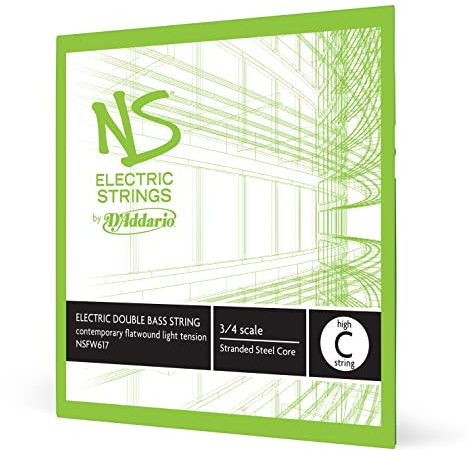 D'Addario NS Electric 3/4 Scale Medium Tension Single High C String for Contemporary Bass