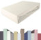 EDDA LUX Spannbettlaken für 20-40 cm hohe Matratzen, 90 x 200-220 bis 100 x 200-220 cm, Öko-Tex, Baumwolle m. 5% Elasthan, Premium Spannbetttuch für Boxspringbett, in Natur