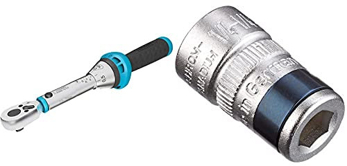 Hazet 5108-3CT Drehmomentschlüssel, 6,3 mm (1/4), 2,5-25 Nm & 2250-1 Verbindungsteil