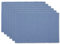 DII Basic Everyday Gerippte Tischsets, 100% Baumwolle, Set aus Platzsets, 33 x 48 cm, blau (Stonewash Blue), 6-teilig