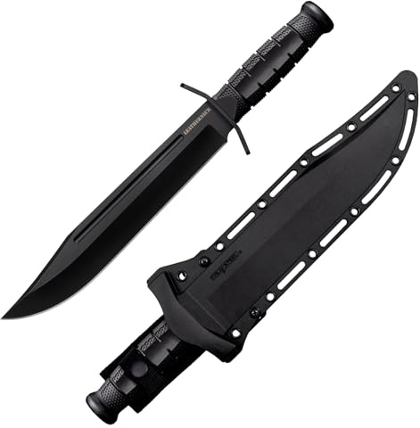 Cold Steel Knives Leatherneck Bowie FX-LTHRNK Black D2 Steel and Kray-Ex Knife