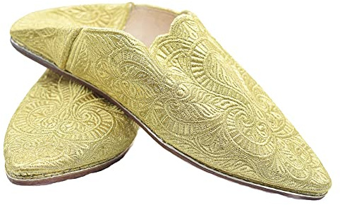 Scarpe tradizionali marocchine ideali per matrimoni e feste. Babucche fatte a mano di maestri artigiani