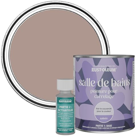 Rust-Oleum Pink Water-Resistant Bathroom Tile Paint In Satin - Haversham 750Ml