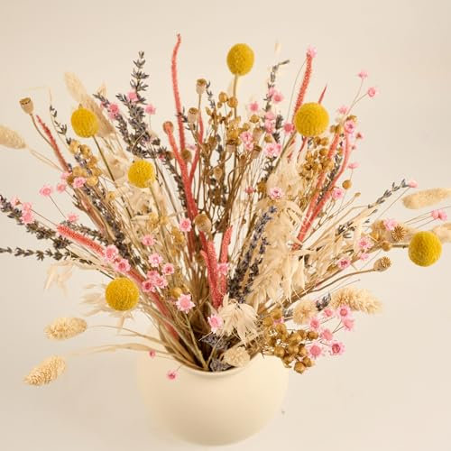 Meine Orangerie - Trockenblumen Set - 180 Stiele - Trockenblumenstrauß - Stilvolle und natürliche Trockenblumen Deko - Tisch Deko - Hochzeitsdeko (Precious Mary)