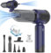 20000Pa Aspirabriciole Senza Fili, 4 in 1 Aspirapolvere Auto Portatile,Aspiratore e Soffiatore con Motore Brushless,USB C Mini Aspirapolvere Potente per Auto Casa Ufficio Peli di Domestici (blu)