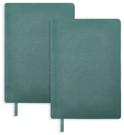 GLOBLELAND 2 Pcs Dark Green Cloth Stretchable Book Covers with Ribbon 6x9 Washable Book Protective Cover Up to 8.5x9.5 Adjustable Sleeve Paperback Protector for Notebook Bible Planner Hardcover