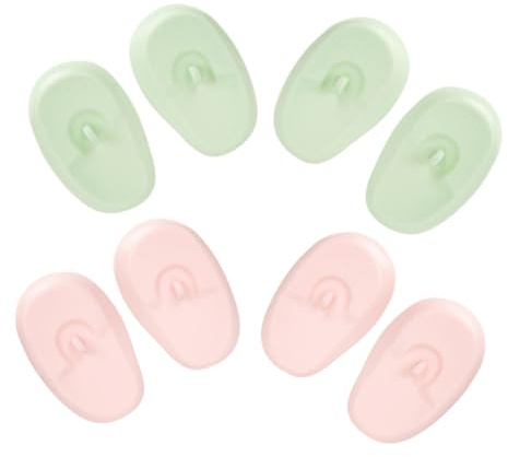 TOPBATHY 4 paia Cuffie per Orecchie in Silicone Resistente al Calore per Tintura Capelli Protezione e Riutilizzabile per Parrucchieri e Uso Domestico Rosa Verde