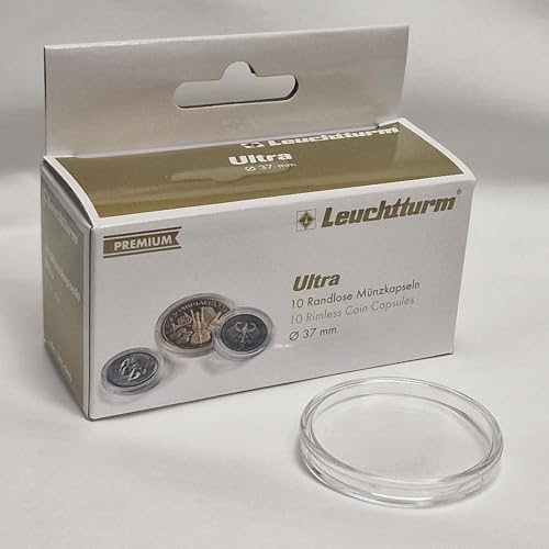 Leuchtturm Ultra 37 - Cápsulas para monedas de oro y plata (10 unidades)