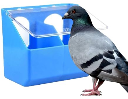 para pájaros – Capacidad Grande y Resistente alimentador – para codornices con Cubierta – para periquitos, Loros, gallinas, codornices, Aves de Corral, Interior y Exterior