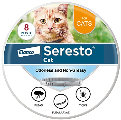 Seresto Cat Vet-Recommended Flea & Tick Treatment & Prevention Collar for Cats | 8 Months Protection