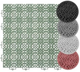 andiamo Terra sol - Piastrelle per terrazze, Sistema a Scatto, Pannelli in plastica per Esterni, per balconi, terrazze, Rivestimento Esterno per Balcone, Resistente alle intemperie, Pannello in