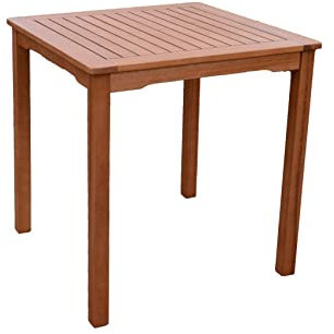 Charme Vertriebs GmbH Gartentisch Eukalyptus Tisch Beistelltisch Balkontisch geölt massiv 70 x 70