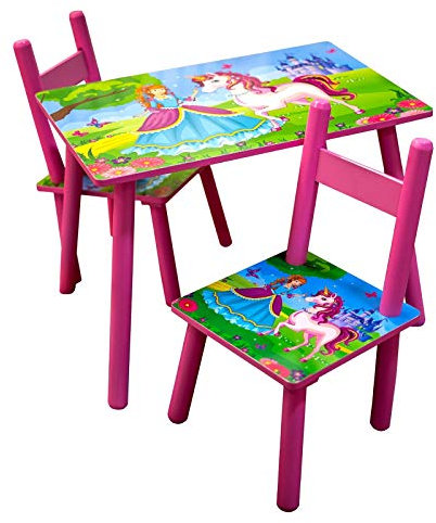 HTI-Line Kindertischgruppe Einhorn Kindertisch Kinderstuhl Kindermöbel