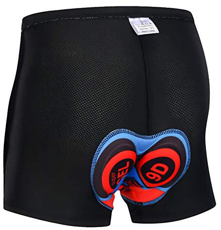 AICTIMO Shorts Cyclisme sous-vêtement de Vélo Rembourré Gel 3D avec Coolmax Rapide Respirant pour Hommes Femmes Shorts VTT Caleçon de Cyclisme (noir1, XXL)