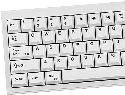 Gliging 135 Keys PBT Keycaps Cherry Profile DYE-Sub White Theme Minimalist Style Suitable for Mechanical Keyboard