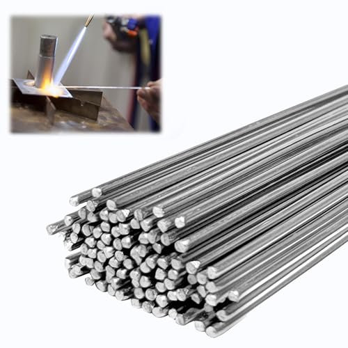 100 piezas Alambre de Soldadura de Aluminio, 25cm×1.6mm Varillas de Soldadura de Baja Temperatura, para Reparar Tubos de Aluminio, Aleaciones de Aluminio y Tubos de Cobre Soldadura