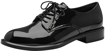 Tamaris Damen Klassische Ballerinas, Frauen Flats,TOUCHit-Fußbett,Slip-ons,klassisch elegant,Ballerinen,Pumps,Halbschuhe,Slipper,Black PATENT,39 EU