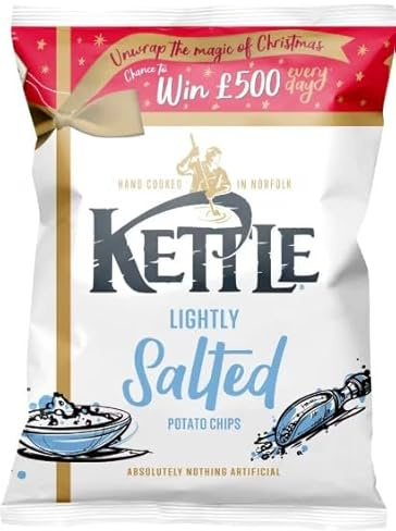 Lightly Salted Potato Chips 130G Delicious Tasty And Twisty Hand Cooked Potato Chips with Sea Salt Gift Hamper For All Occasions (Pack Of 4)