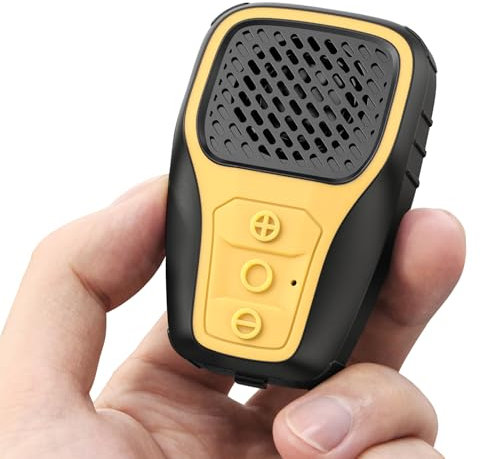 Inwa Wearable Bluetooth Speaker, Clip-on Wireless Portable Speakers with Siri/Google Assistant, IP67 Waterproof Clip Speaker Supports Voice Command, Mini Speaker for Work/Home/Outdoor(Yellow)