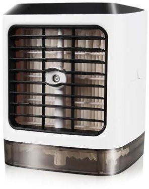 mingzhe Portable Mini Climatiseur Humidificateur USB Mini Ventilateur LED Lumière pour Bureau À Domicile Dortoir (Unisexe 、 enfants)
