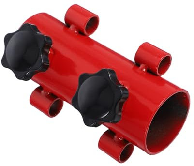 Soporte para Poste de Toldo de Acero Rojo 2 Piezas para Camping