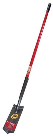 Bully Tools 4-Inch Trench Shovel - 14-Gauge Heavy Duty Trenching Tool with Fiberglass Long Handle for Digging, Landscaping, Opening and Clearing Narrow Trenches, Ideal for Garden & Tough Soil, 47-Inch