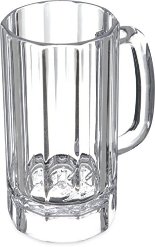 Carlisle FoodService Products 4396507 Lexington Plastic bar Mug, Polycarbonate, Clear, 16 Ounce