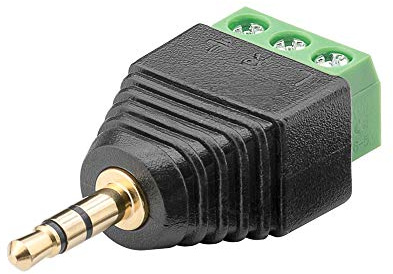 Goobay 76745 Terminal Block 3-pin > länk 3, 5 mm kontakt (3-stift, stereo), skruvfäste