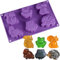 Forsttiere Silikonform – MoldFun Eichhörnchen Frosch Fuchs Schildkröte Eule Igel Tablett für Eiswürfel, Gelee, Kekse, Muffin, Kuchen, Schokolade, Seife, Lotion, Bar, Wachs, Ton, Buntstift, Gips, Beton