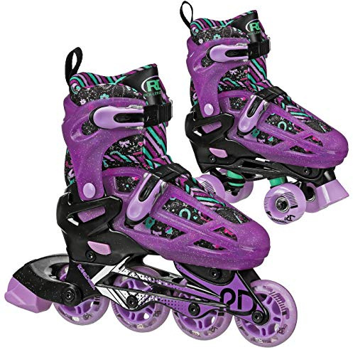Roller Derby Falcon 2-in-1 Combo Quad and Inline Skates for Kids, Adjustable Sizing