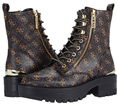 GUESS Damen Fearne Springerstiefel, braun, 40 EU