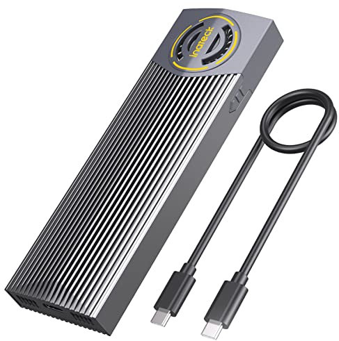 Inateck NVMe Gehäuse mit Lüfter Wärmeableitung, USB 3.2 Gen 2 M.2 SSD Adapter, werkzeuglos, FE2023