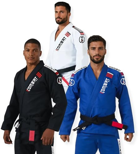 KOMBAT USA Lightening Pro Ultra Light Gi V2 | Brazilian Jiu-Jitsu - BJJ | Premium Adult Gi | Preshrunk Fabric FREE WHITE BELT (Black, A2)